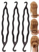 Double Hook Wavy Hair Bun Maker, Magic Hair Styling Donut Hair Accessories Tools, Heatless Curling Set, Hair Styling Tool for...
