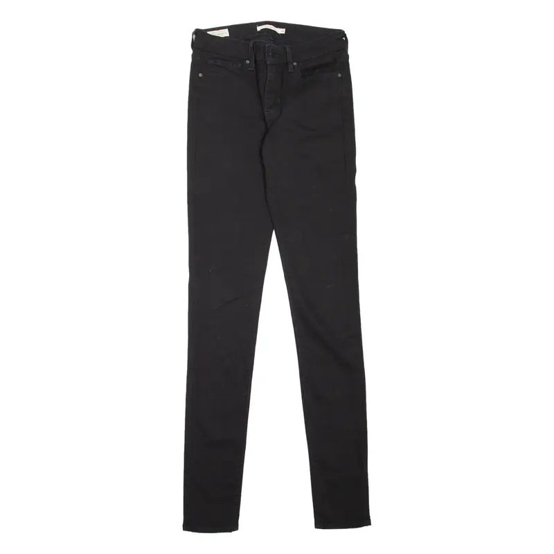 LEVI'S 711 BIG E Womens Jeans Black Slim Skinny W26 L34