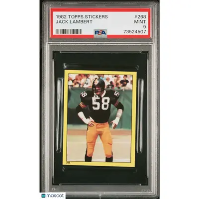 Jack Lambert PSA 1982 Topps Stickers Football #268 9 73524507
