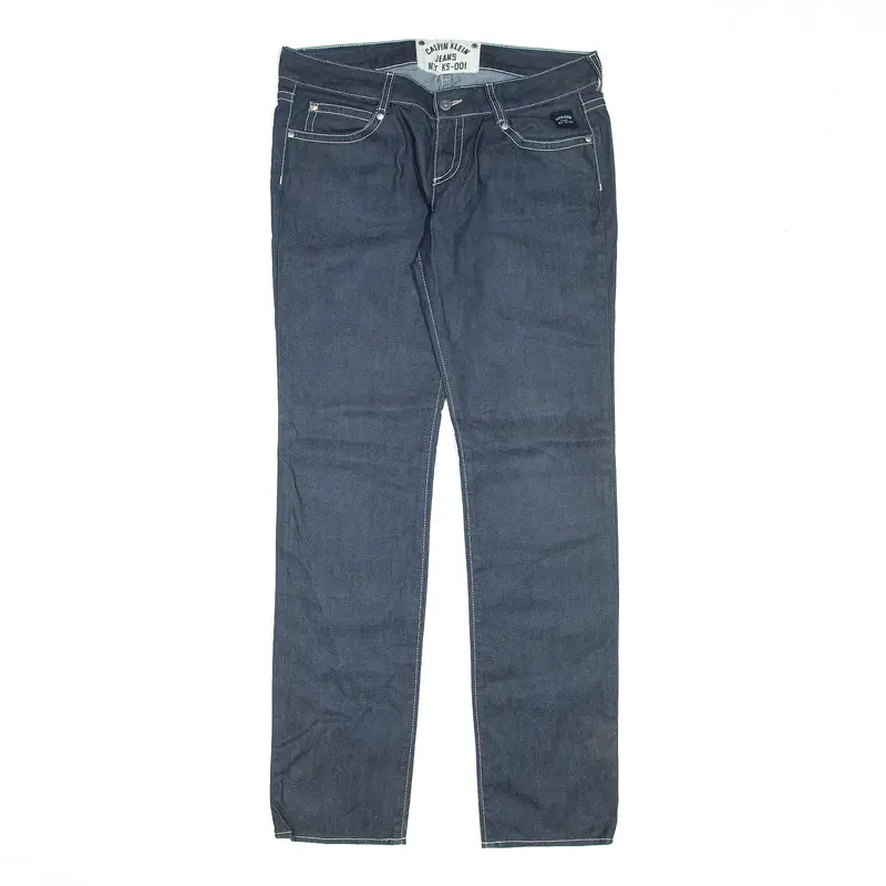 CALVIN KLEIN JEANS Sequined Blue Denim Slim Tapered Jeans Womens W32 L33