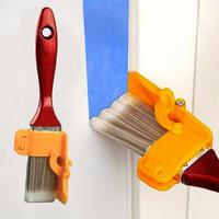 Paint Brush with Wooden Handle, Multipurpose Paint Brush for Frame, Wall, Window and Ceiling Edge, Durable Plastic Handle Pai...
