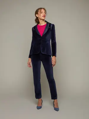 CHRYSALIS | 3-Way Velvet Jacket | Colour: BILBERRY | Size: XS