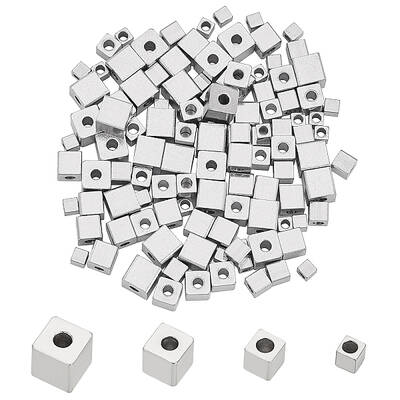 120Pcs 4 Style 304 Stainless Steel Beads