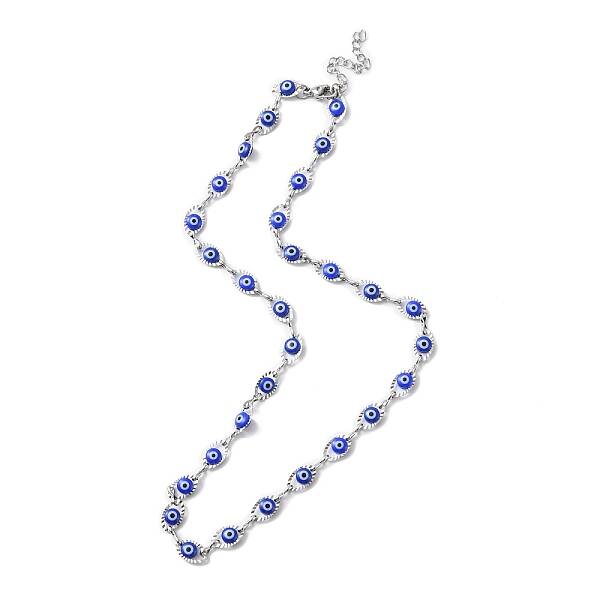 Evil Eye Plastic Link Chain Necklace
