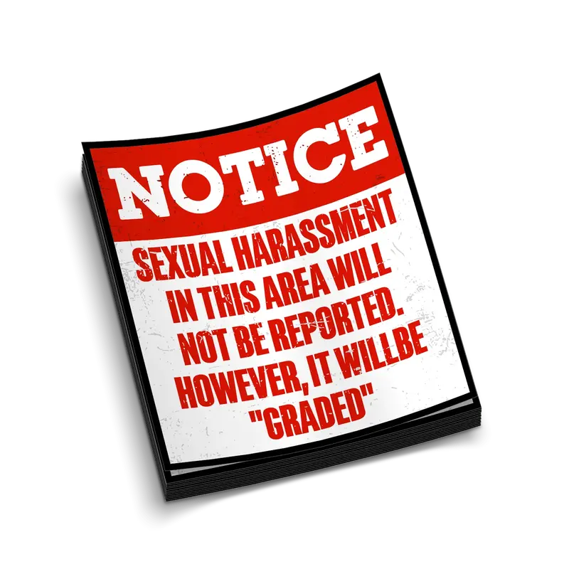 Sex Harassment Graded - Hard Hat Decal