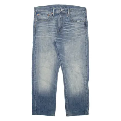 LEVI'S 502 Jeans Mens Blue Regular Tapered Stone Wash W34 L26