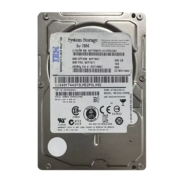 90Y7671 IBM 300GB 3Gb/s SAS 15000 2.5-Inch Hard Drive
