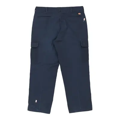 Dickies Trousers - 36W 29L Navy Polyester Blend