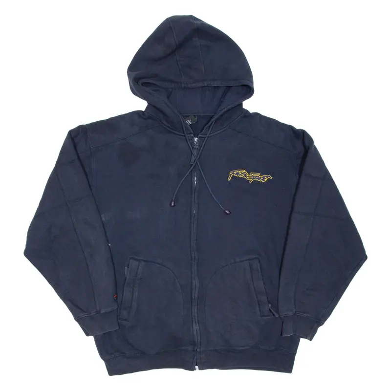 FUBU Mens Blue Hoodie Full Zip M