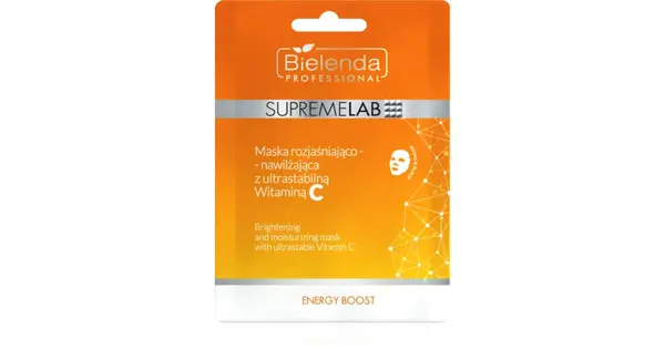 Bielenda Professional Supremelab Energy Boost Brightening Face Mask in Fabric with Vitamin C