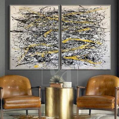 Large Original Painting On Canvas Painting Set Colorful Art Acrylic Painting Canvas | INTERTWINING FATE