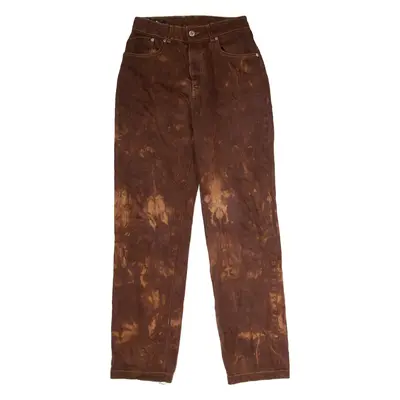 RAGGED Tie-Dye Womens Jeans Brown Slim Tapered Acid Wash W26 L28