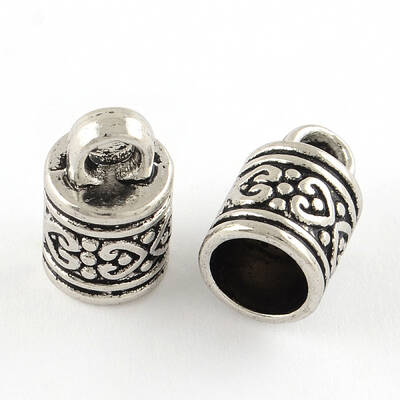 Tibetan Style Column Alloy Cord Ends