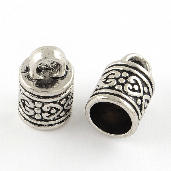 Tibetan Style Column Alloy Cord Ends