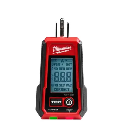 MILWAUKEE Digital GFCI Receptacle Tester 2224-20