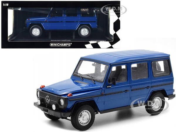 1980 Mercedes-Benz G-Model (LWB) Dark Blue with Black Stripes Limited Edition to 402 pieces Worldwide 1/18 Diecast Model Car ...