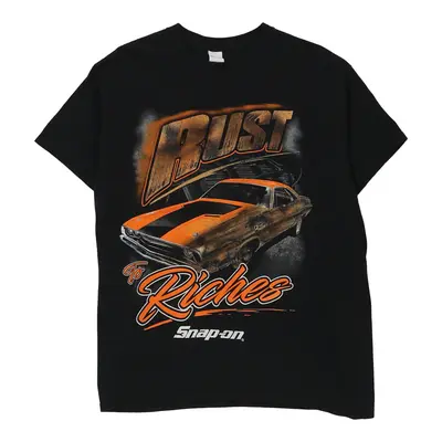 Gildan Nascar T-Shirt - Large Black Cotton