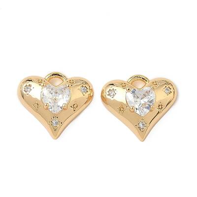 Brass Micro Pave Cubic Zirconia Pendants