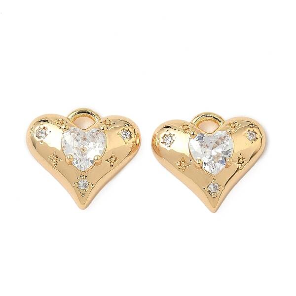 Brass Micro Pave Cubic Zirconia Pendants