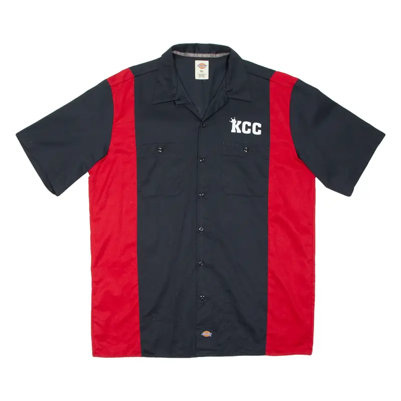 DICKIES Mens Worker Shirt Red Striped XL