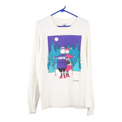 Fruit Of The Loom Long Sleeve T-Shirt - Large White Cotton