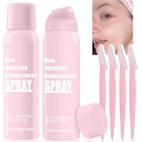 1 count Hair Identifier Spray for  Shaving Dermaplaning Tool   for Women with 4  Razor for  Shaver Hair Removal Kit Suitable ...