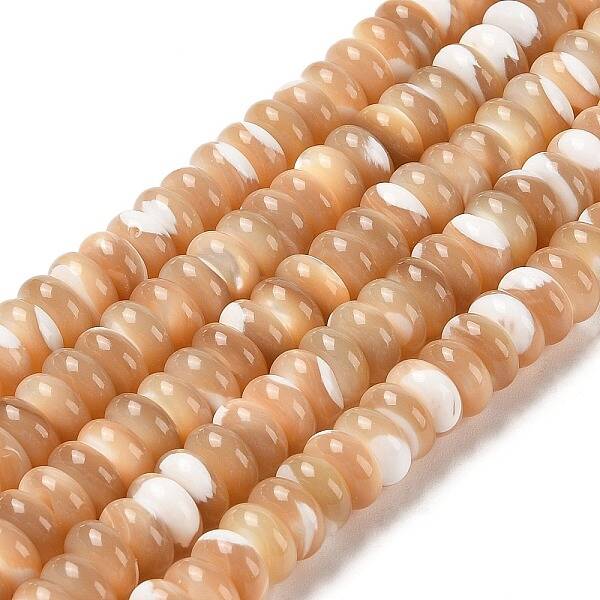 Natural Trochus Shell Beads Strands
