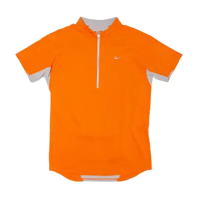 NIKE Cycling Mens Jersey Orange 1/2 Zip M