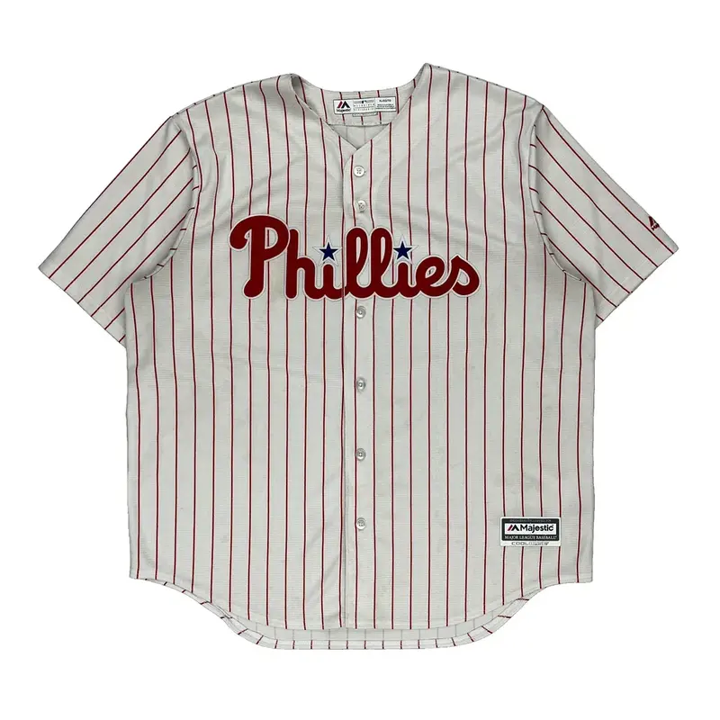 Philadelphia Phillies Majestic Mlb Jersey - XL White Polyester