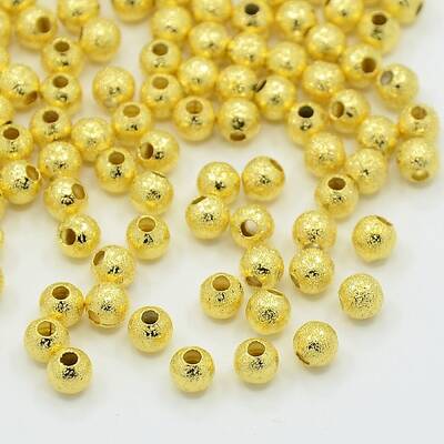 Brass Textured Beads