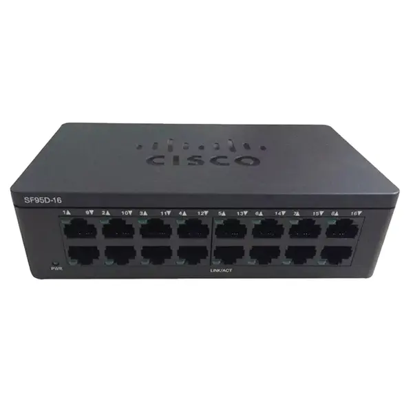 Cisco SF95D-16-SG | Small Business 95 Series SF95D-16 16 x Ports 10/100Base-T Unmanaged Fast Ethernet Network Switch
