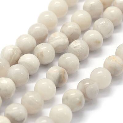 Natural White Crazy Lace Agate Beads Strands