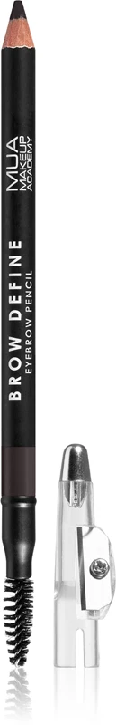 MUA Makeup Academy Define long-lasting eyebrow pencil with brush dark brown color 1.2 g