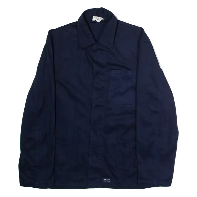 CARSON Mens Workwear Jacket Blue Twill M