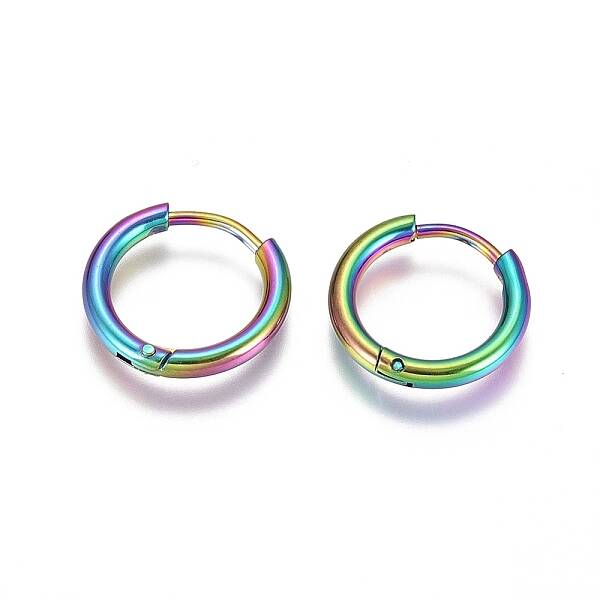 304 Stainless Steel Huggie Hoop Earrings