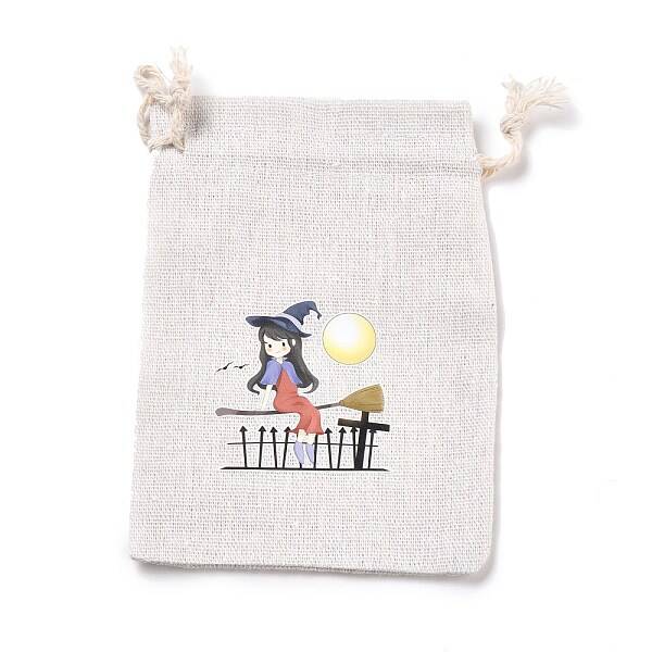 Halloween Cotton Cloth Storage Pouches