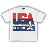 USA Basketball Vintage Tee, Retro American Basketball Graphic T-Shirt, for men, for woman, Fitted, Pull On, Casual, Unisex Co...