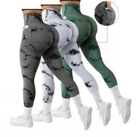 hip-lifting peach hip print yoga pants for women New tie-dye tights with pockets yoga pants long running sports fitness cloth...