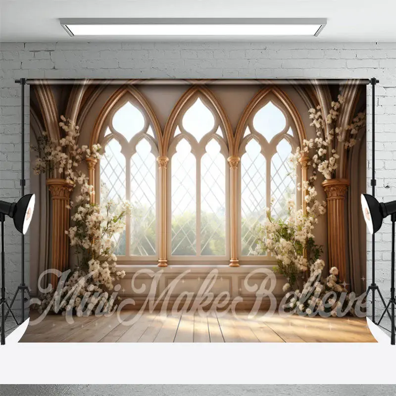 Moslem Window Floral Plants Photography Backdrop - Aperturee