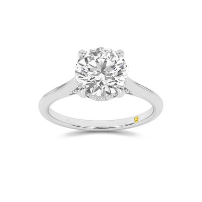 Twinkle Hidden Halo Round Lab Grown Diamond Engagement Ring | 10K White Gold 2 1/5 CT. TW.