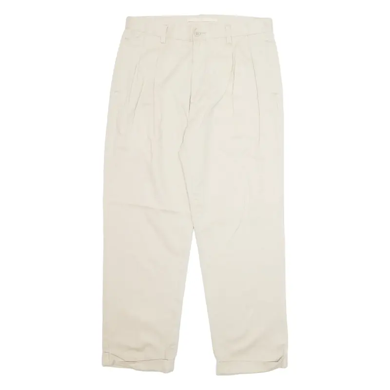 NAUTICA Chino Workwear Mens Trousers Beige Regular Straight W33 L30