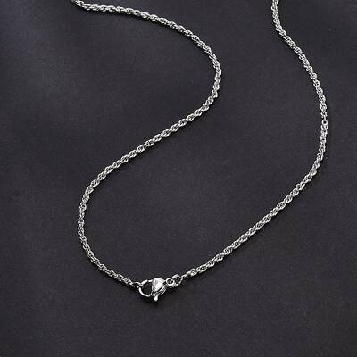 2mm Brass Rope Chain Necklaces for Men Women