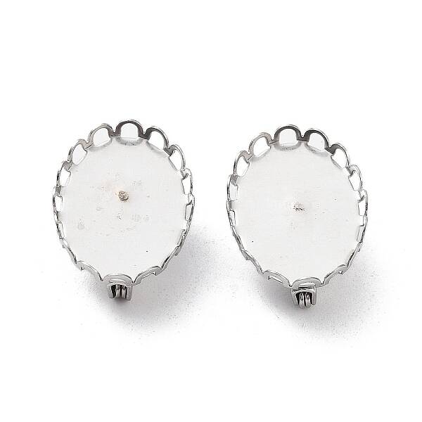 Non-Tarnish 304 Stainless Steel Brooch Base Settings
