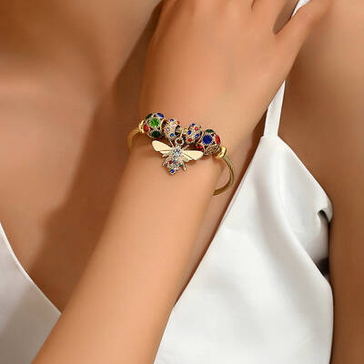 European Style Bees Stainless Steel Charms Bangles