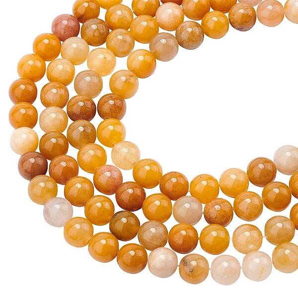 Natural Topaz Jade Bead Strands