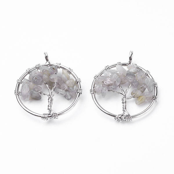 Natural Labradorite Pendants