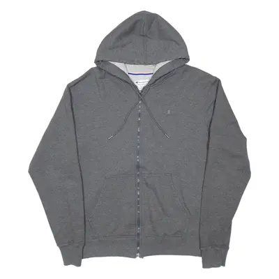 CHAMPION Mens Grey Hoodie Full Zip M