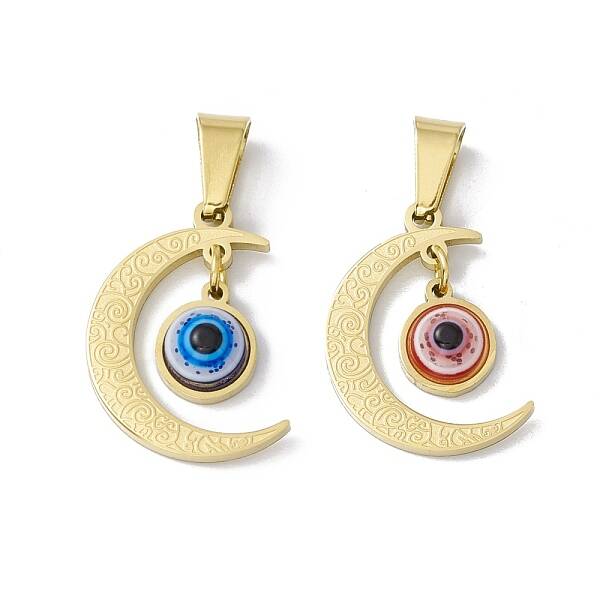 PVD Vacuum Plating 304 Stainless Steel Resin Pendants