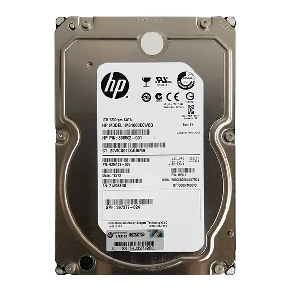 695502-001 HP 1TB 3Gb/s SATA 7200 3.5-Inch Hard Drive