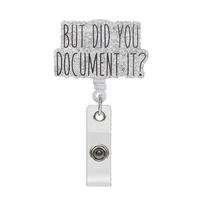 Acrylic Retractable Badge Holder, 1 Count Creative Glitter Badge Reel, Identification Badges & Supplies for Nurse & Hospital ...